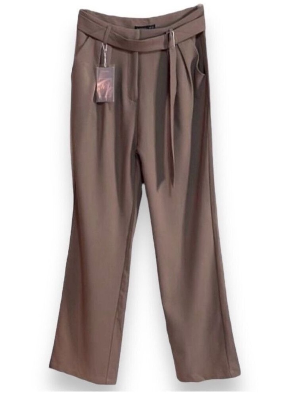 Funyyzo Wide Leg Trouser Pants Taupe Women's 10 (Tag says 18 but waist is 15")